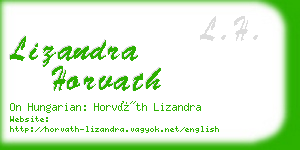 lizandra horvath business card